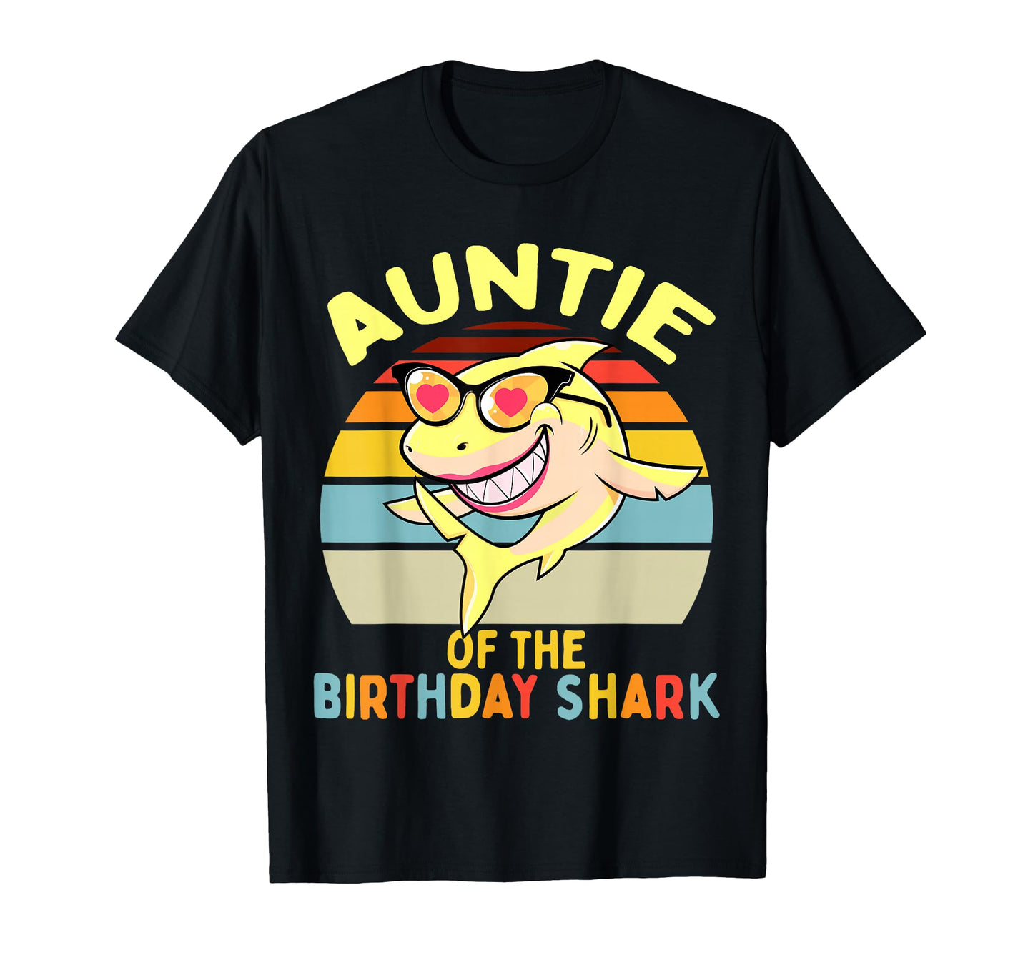 Auntie of the Shark Birthday Aunt Matching Family T-Shirt