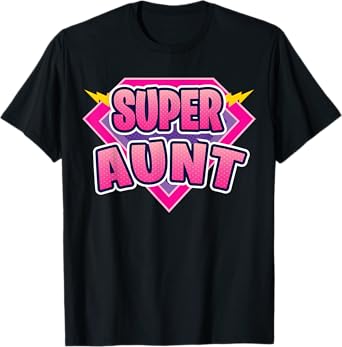 Super Aunt Superhero Grandmother Comic Book Funny Matching T-Shirt