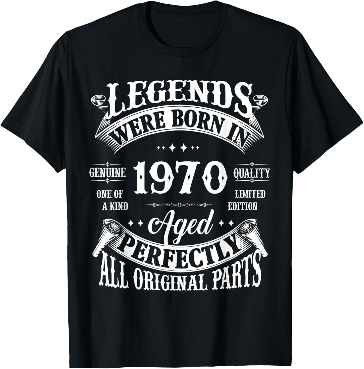 Vintage Legends Born In 1970 55 Years Old T-Shirt