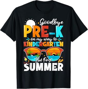 Goodbye Pre-k Graduation To Kindergarten Hello Summer Kids T-Shirt