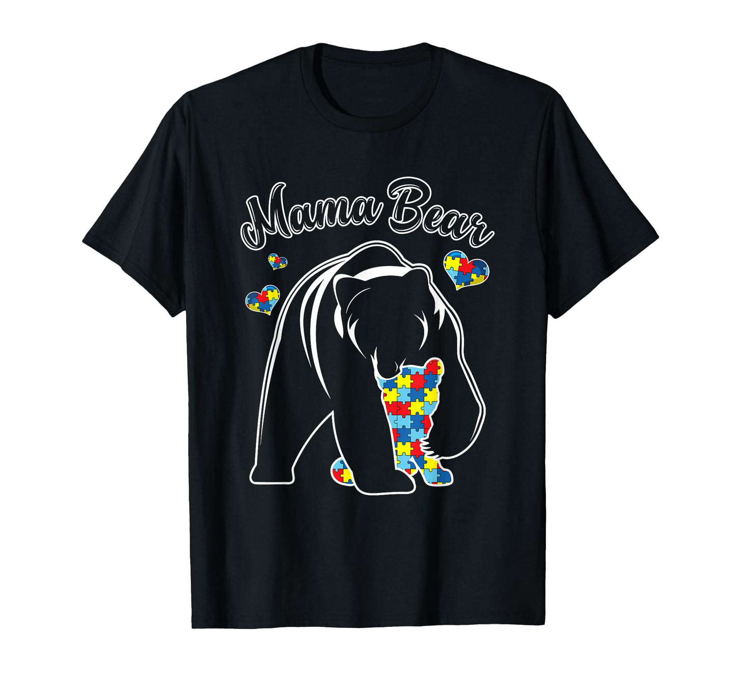 Cute Mama Bear Autism Awareness Autistic Family Lover T-Shirt