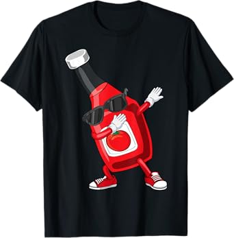 Dabbing Ketchup Art For Kid Boy Girl Men Women Ketchup Lover T-Shirt