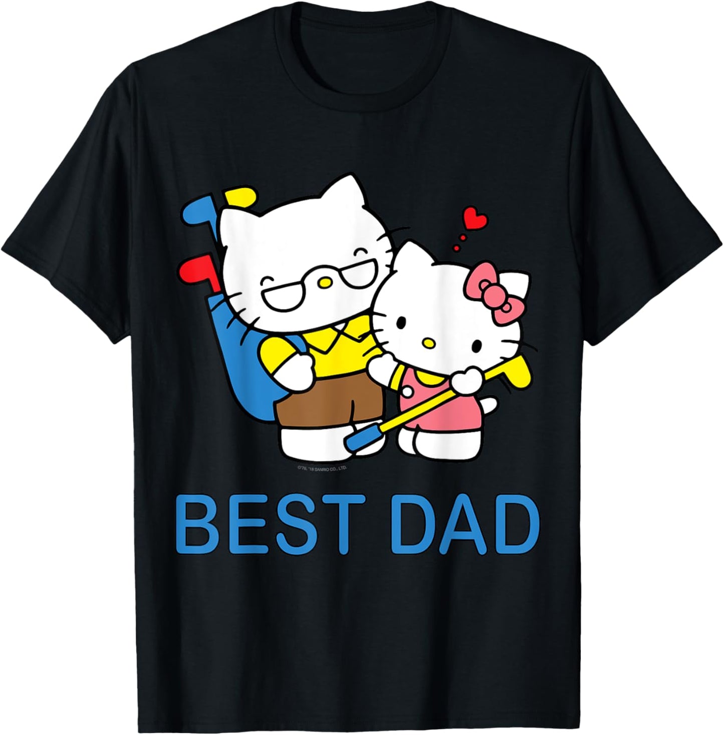 Hello Kitty Best Dad Father's Day Tee Shirt T-Shirt