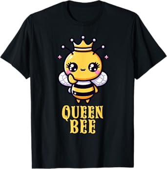 Queen Bee Crown Women Men Girls Honey Hive Bee Keeper Bee T-Shirt