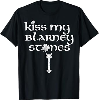 Funny St. Patrick's Day Kiss My Blarney Stones Vintage T-Shirt