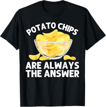 Funny Potato Chips Art For Men Women Kids Bag Of Chips Lover T-Shirt