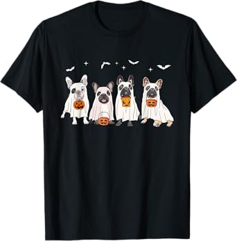 Happy Halloween French Bulldog Ghost French Bulldog Lover T-Shirt
