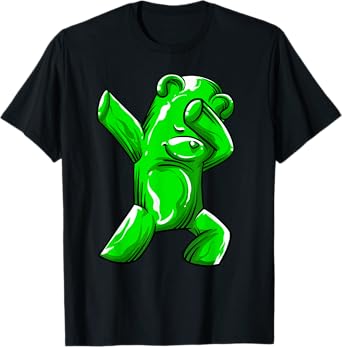 Funny Dabbing Gummy Bear Gift Cool Jelly Candy Animal Dance T-Shirt