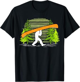Bigfoot Canoe Funny Canoeing Sasquatch Canoe Portage T-Shirt
