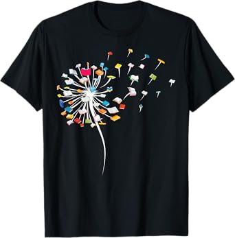 Funny Dandelion Books Gift For Reading Lover Women Girls T-Shirt