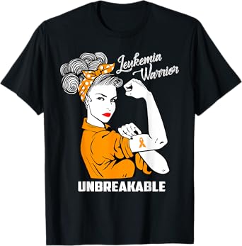 Leukemia Warrior Unbreakable T-Shirt Awareness Gift T-Shirt