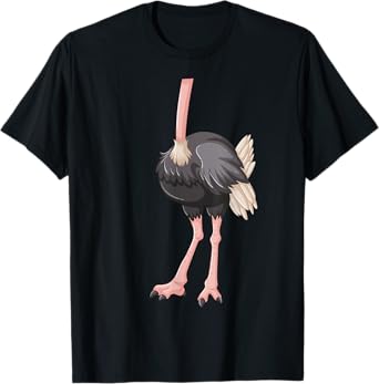 Ostrich Shirt Adul Men Women Kids Ostrich Costume T-Shirt