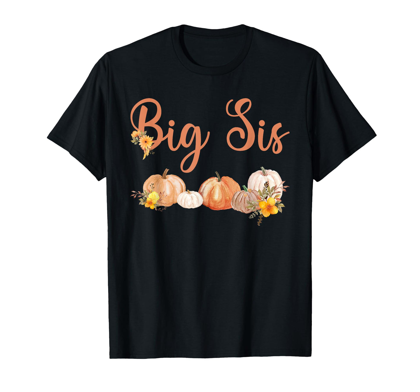 Big Sister of Little Pumpkin First Birthday Autumn Pumpkin T-Shirt