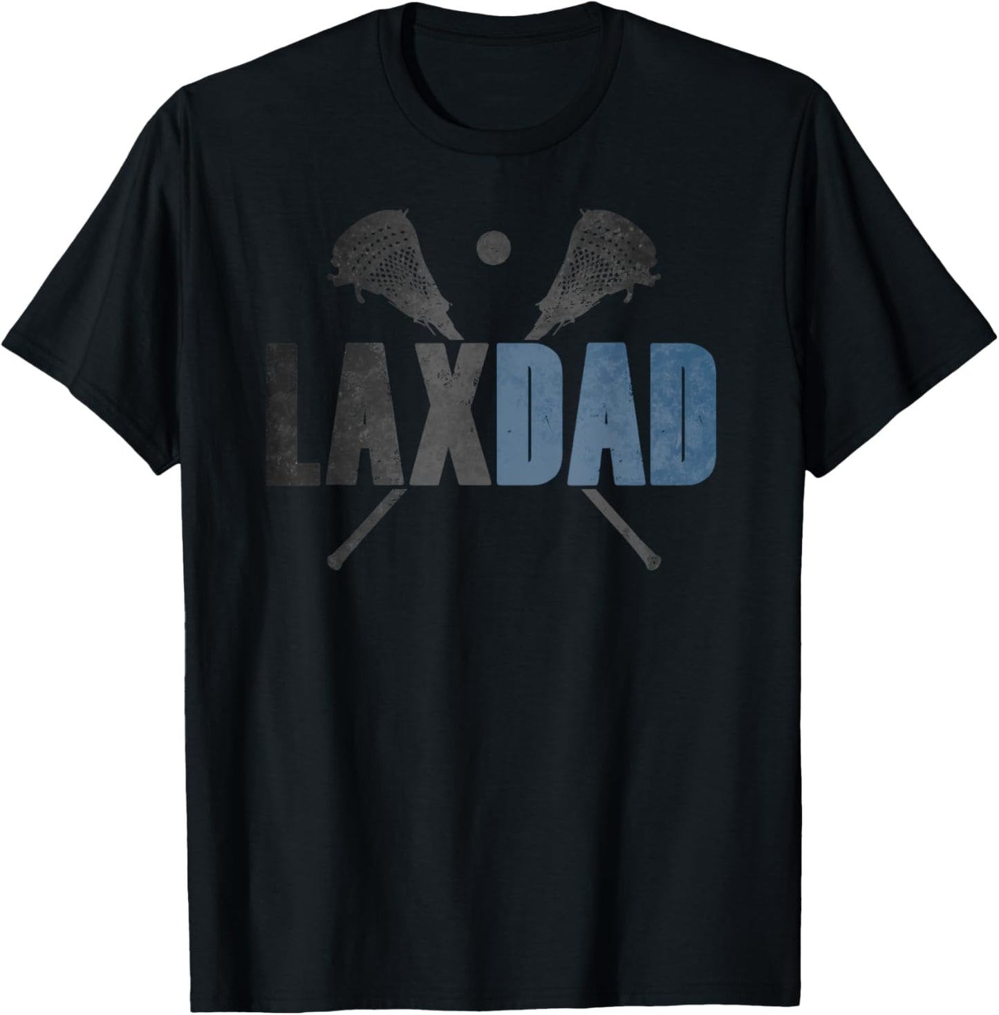 Lax Dad Lacrosse Player Father Coach Sticks Vintage Graphic T-Shirt