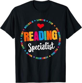 Reading Teacher Literacy Coach Principal Reading Specialist T-Shirt