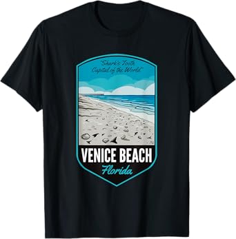 Venice Beach FL Sharks Tooth Capital T-Shirt