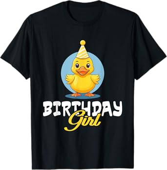 Birthday Girl Rubber Duck Lovers Bday Duck Party Girls Kids T-Shirt