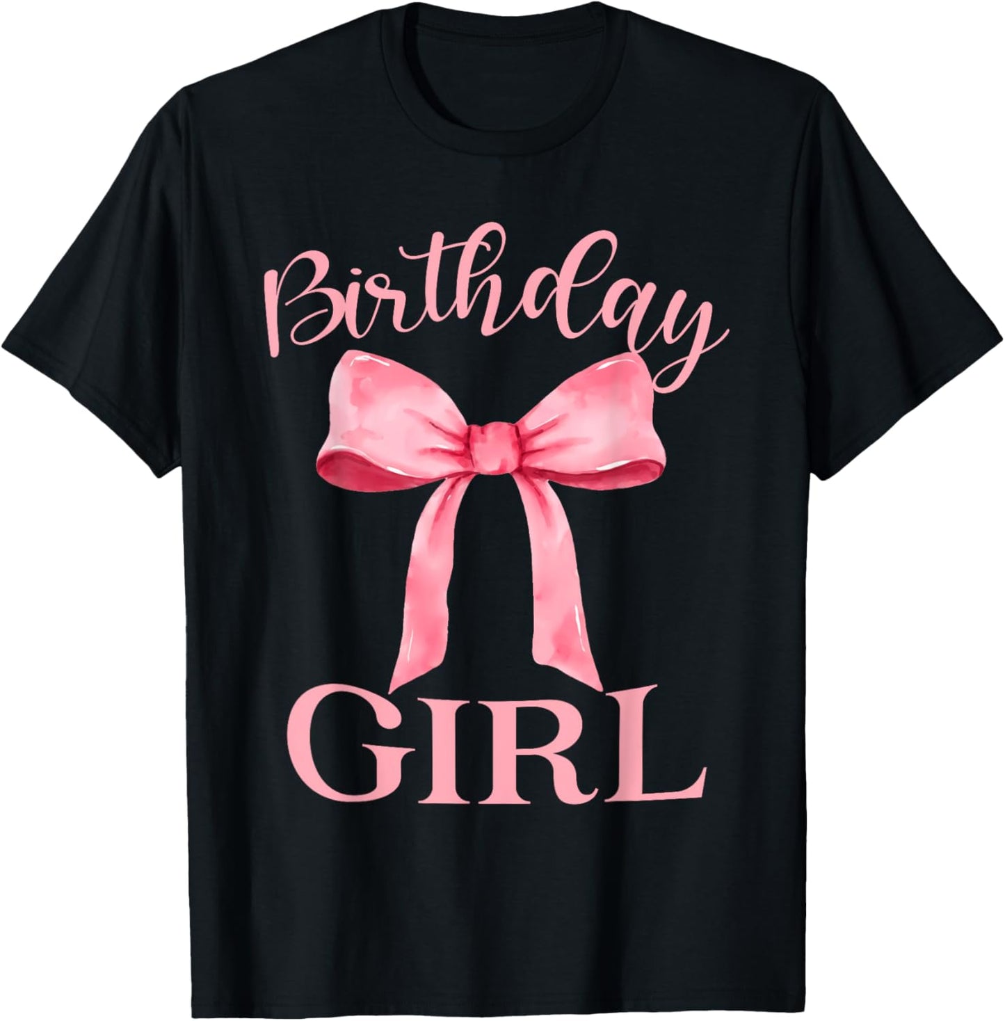 Birthday Girl Pink Coquette Aesthetic Bow Girly Y2K Women T-Shirt