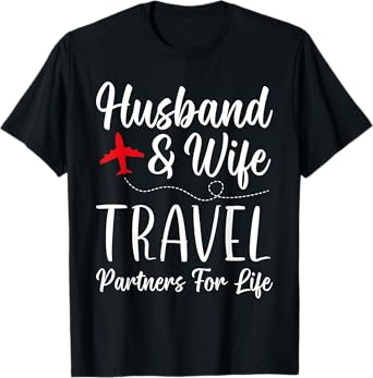 Couple Matching Husband And Wife Travel Partners For Life T-Shirt