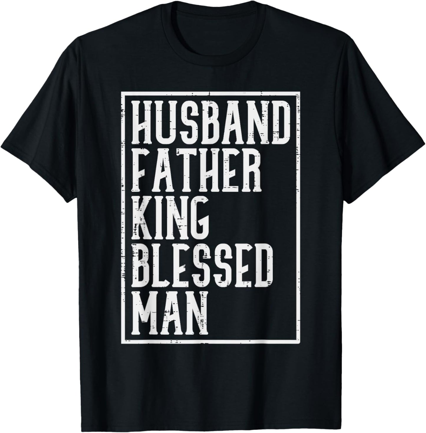 Husband Father King Shirt Blessed Man Black Pride Dad Gift T-Shirt