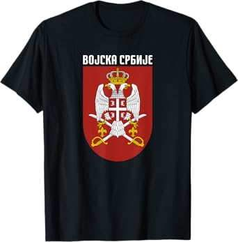 Serbian Army Serbia Flag Armed Forces Military Balkan Srbija T-Shirt