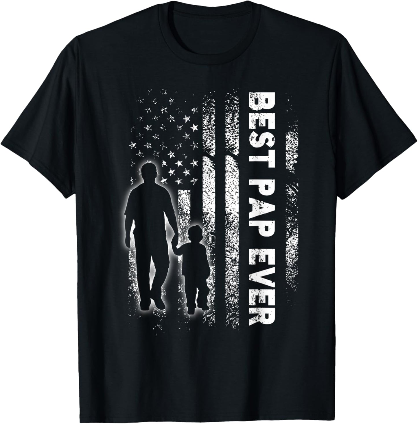Best Pap Ever USA Flag Father's day Grandpa Gift T-Shirt