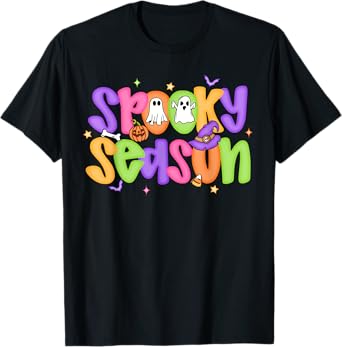 Spooky Season Cute Ghost Halloween Costume Men Women Kid T-Shirt