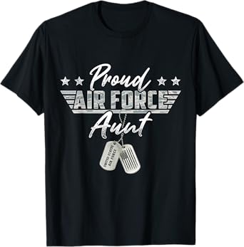 Proud Air Force Aunt Military US Air Force Family Matching T-Shirt