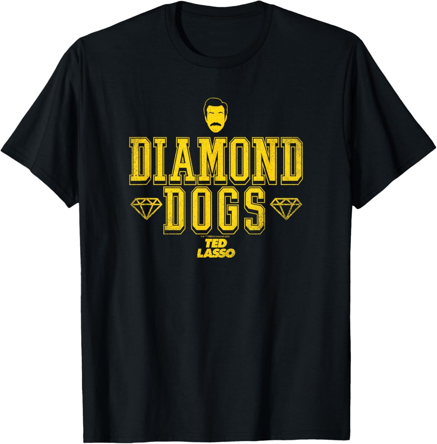 Ted Lasso Unisex Adult Black Diamond Dogs Logo T-Shirt