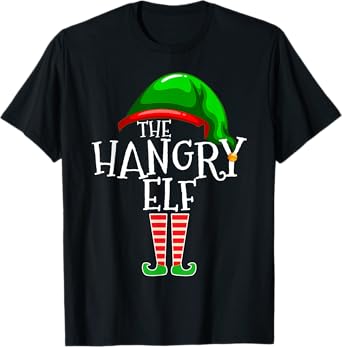 The Hangry Elf Family Matching Group Christmas Funny T-Shirt