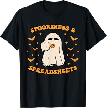 Spookiness and Spreadsheets Halloween Accountant Bookkeeper T-Shirt