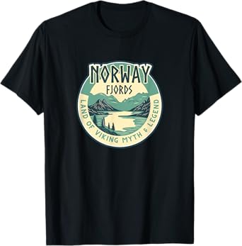 Norway Norwegian Fjords Scandinavia Vacation Vikings Nordic T-Shirt