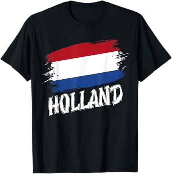 Patriotic Retro Dutch Flag Holland T-Shirt