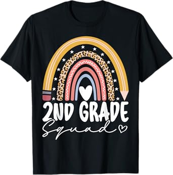 Second Grade Squad 2nd Grade Team Retro First Day of School T-Shirt