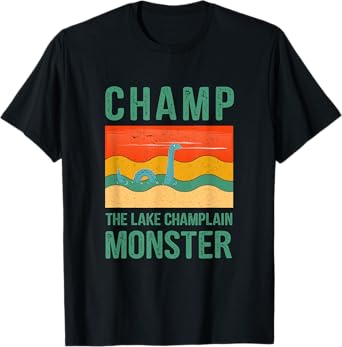 Champ The Lake Champlain Monster Retro Colorful Graphic T-Shirt