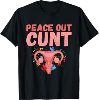 Funny Cute Hysterectomy Peace Out Uterus T-Shirt