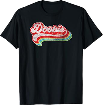 Doobie Retro Distressed Design Hipster Design T-Shirt