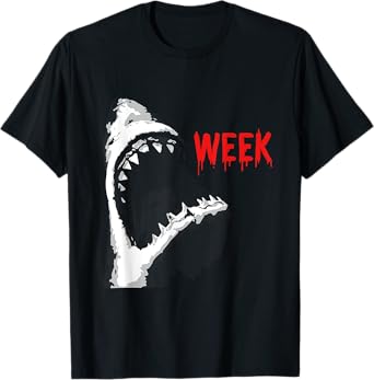 Bloody Week Funny Shark Opening Jaw Teeth Sharks Lover T-Shirt