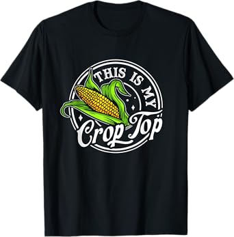 Womens This Is My Crop Top Funny Farmer Farming Corn T-Shirt