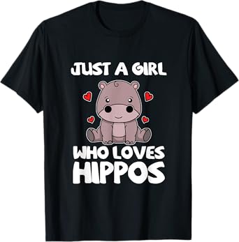 Just A Girl Who Loves Hippos Hippo Costume T-Shirt