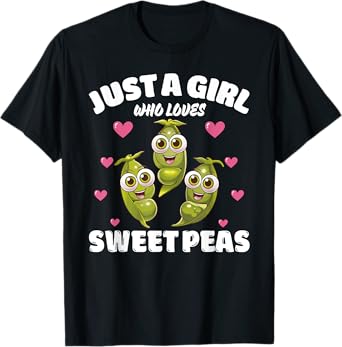Just A Girl Who Loves Sweet Peas, Sweet Pea Flowers Lover T-Shirt