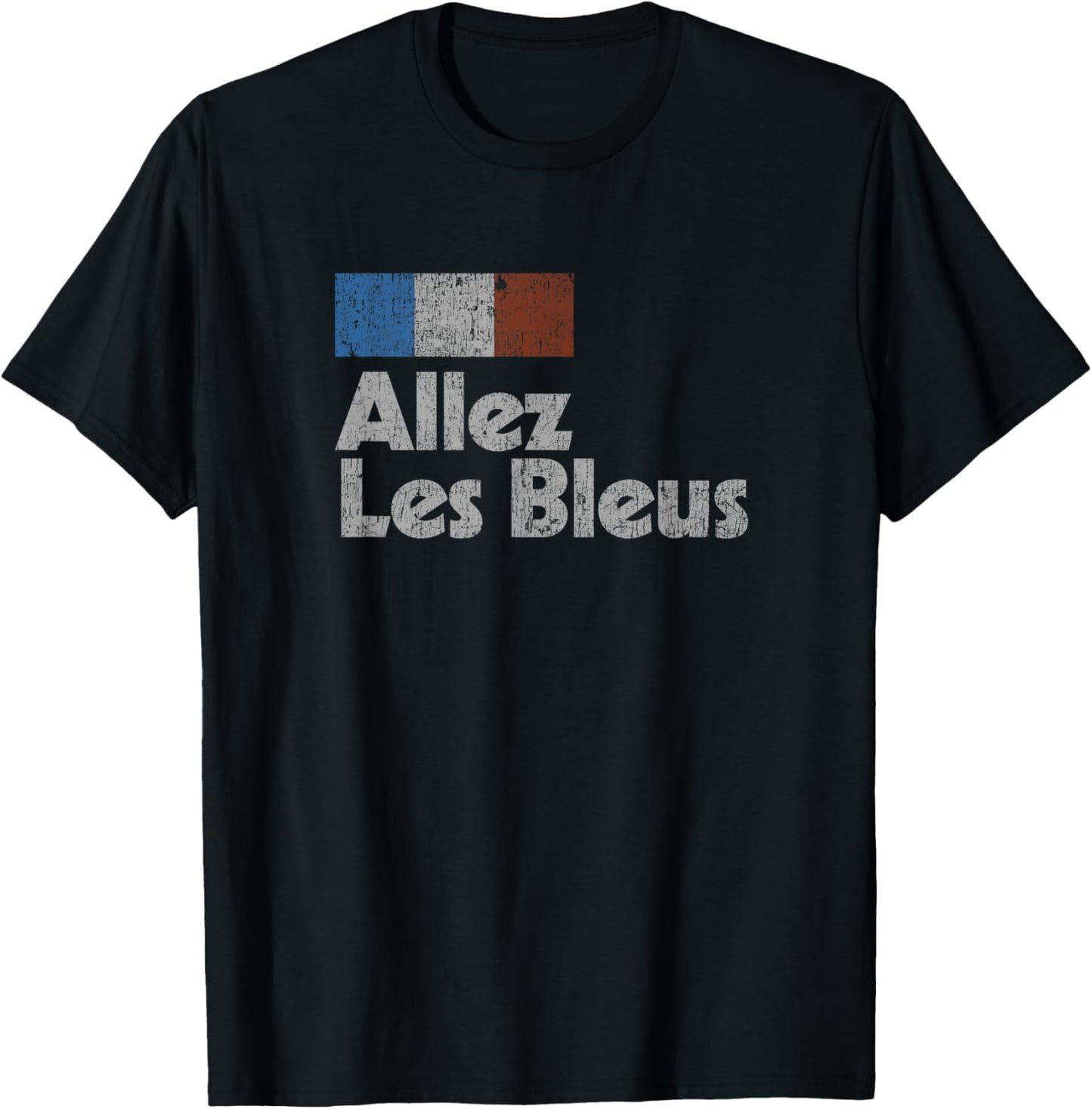 Retro France Soccer Shirt 2018 French Flag ALLEZ LES BLEUS T-Shirt