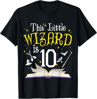 10th B-Day Magic Wizard 10 Year Old Birthday Matching Family T-Shirt