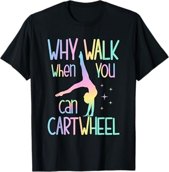 Funny Gymnastic Shirt Girls Women Aunt Gymnast Cartwheel T-Shirt