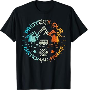 Protect Our US 59 National Parks Preserve Camping Hiking Tee T-Shirt