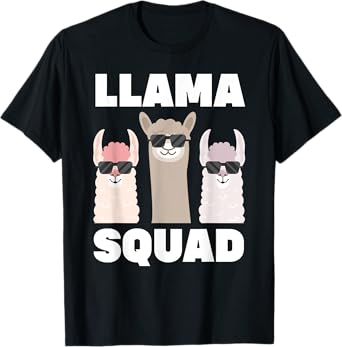 Funny Llama Design For Men Women Llama Alpaca Farm Animal T-Shirt