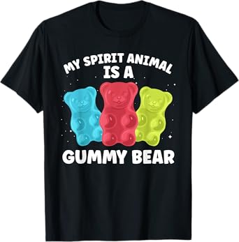 Funny Gummy Bear Art For Men Women Kids Candy Lover Gummies T-Shirt