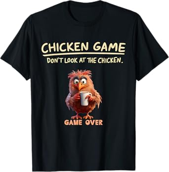 Funny the Chicken Game Don't Look At This Chicken kids boys T-Shirt