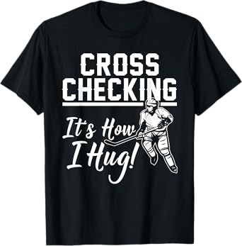 Funny Ice Hockey Gift For Kids Boys Girls Cool Game Player Short Sleeve T-Shirt