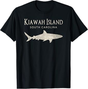 Retro Kiawah Island SC Shark T-Shirt T-Shirt